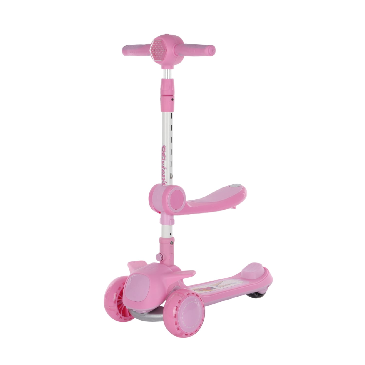 SCOOTER LEXUS CON ASIENTO OXIE PRO BLUETOOTH ROSADO BLANCO - 1