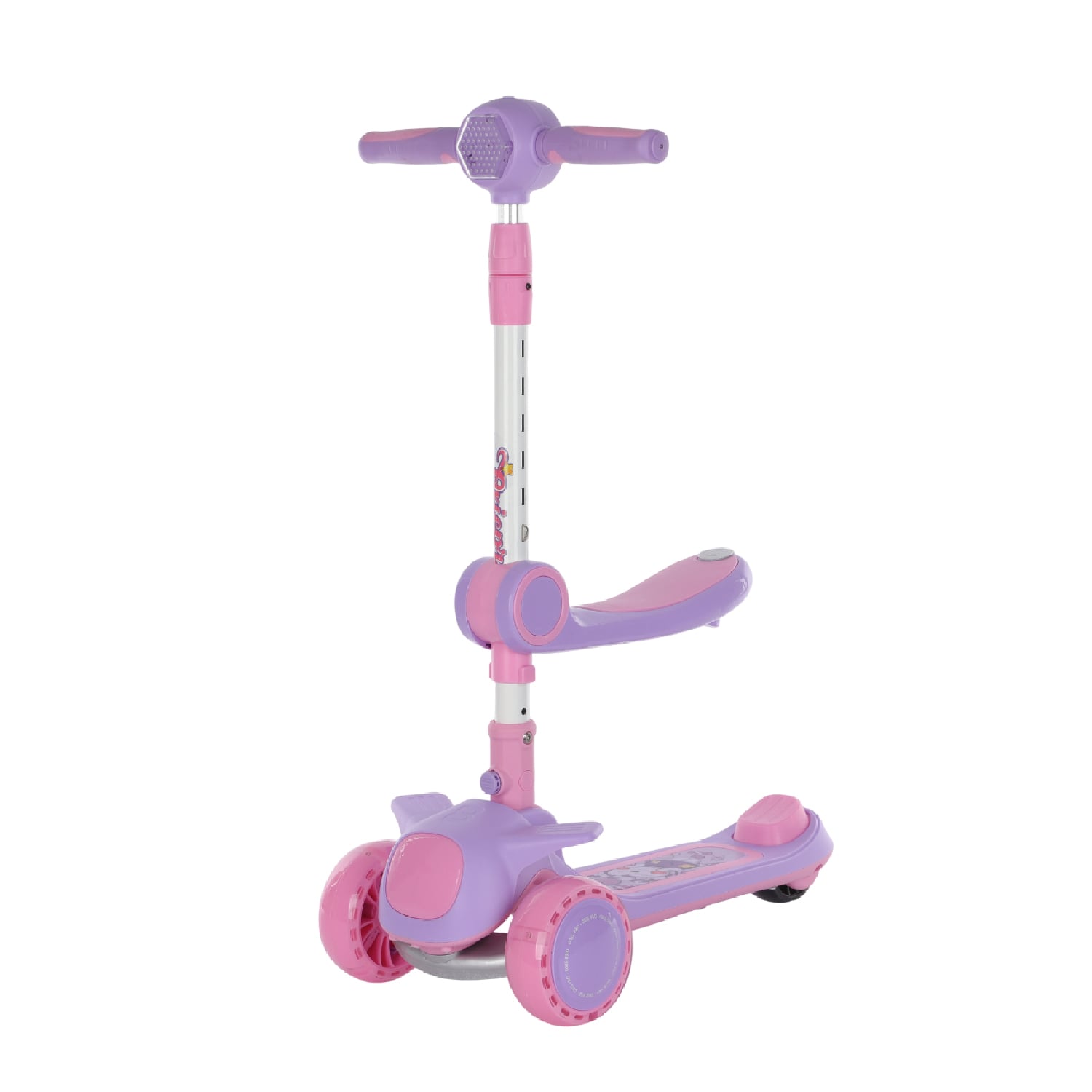SCOOTER LEXUS CON ASIENTO OXIE PRO BLUETOOTH ROSADO MORADO - 1