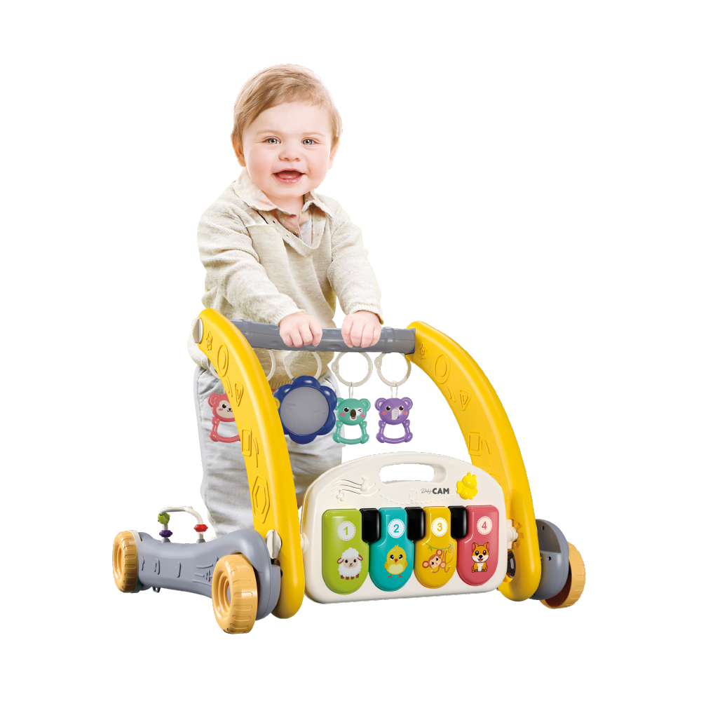GIMNASIO 2 EN 1 BABY CAM GRIS AMARILLO - 1