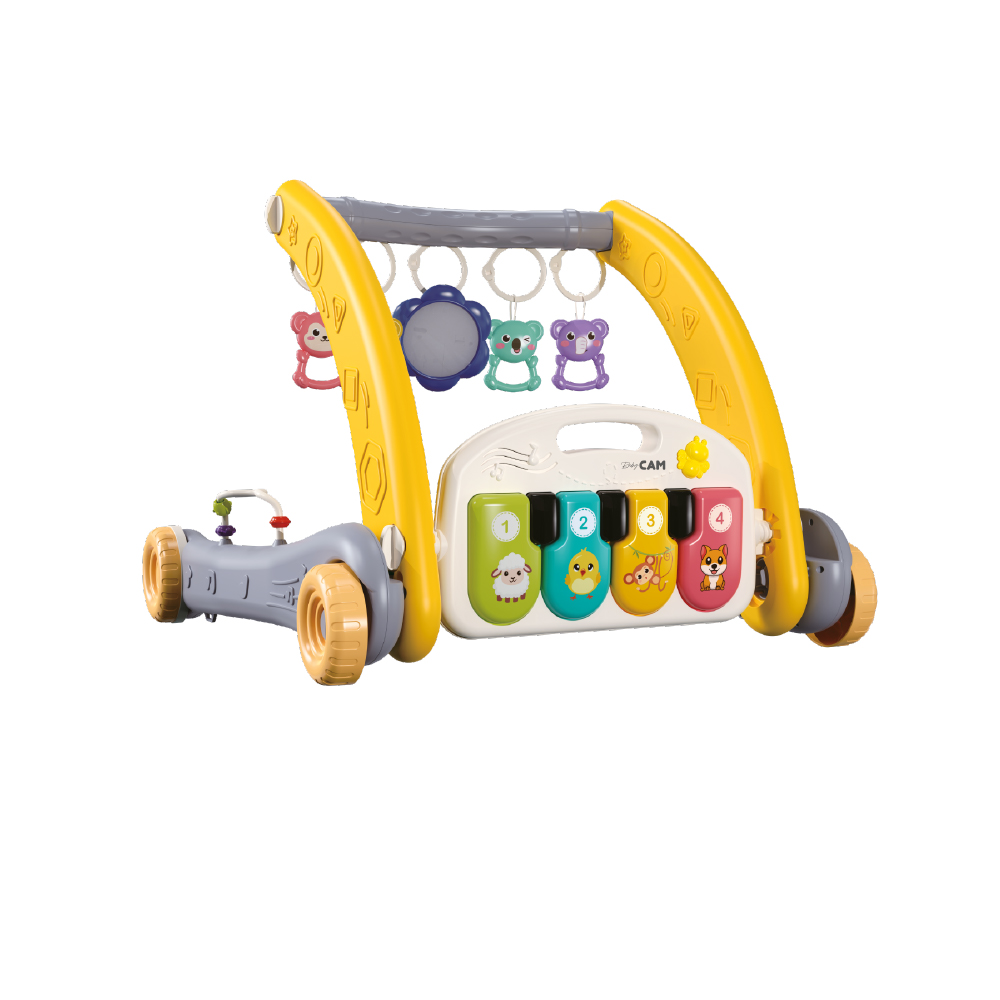 GIMNASIO 2 EN 1 BABY CAM GRIS AMARILLO - 2