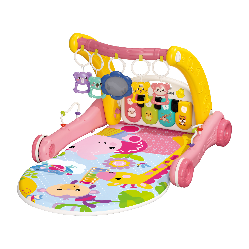 GIMNASIO 2 EN 1 BABY CAM ROSADO AMARILLO - 3