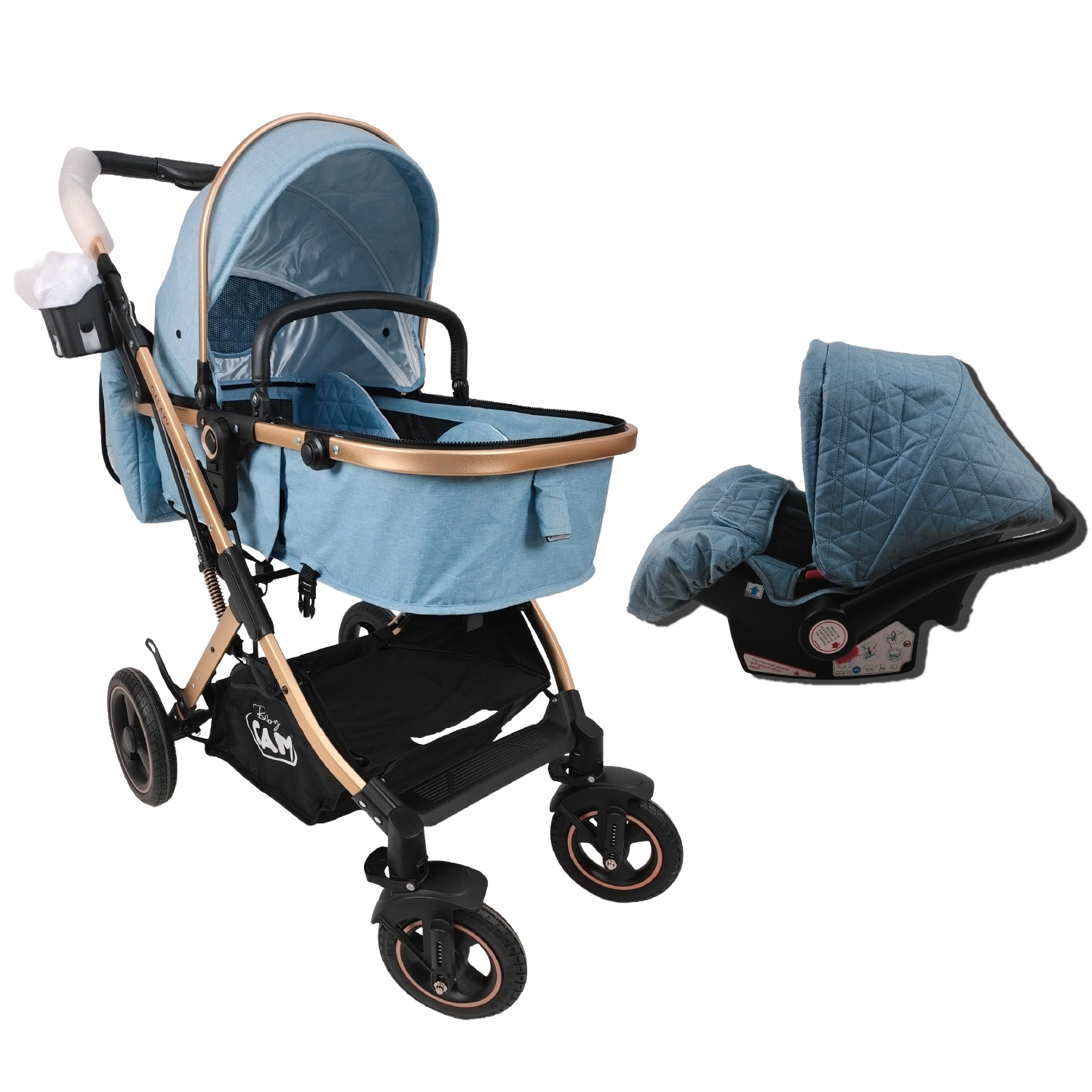 COCHE TRAVEL SYSTEM GALAXY BABY CAM AZUL - 1