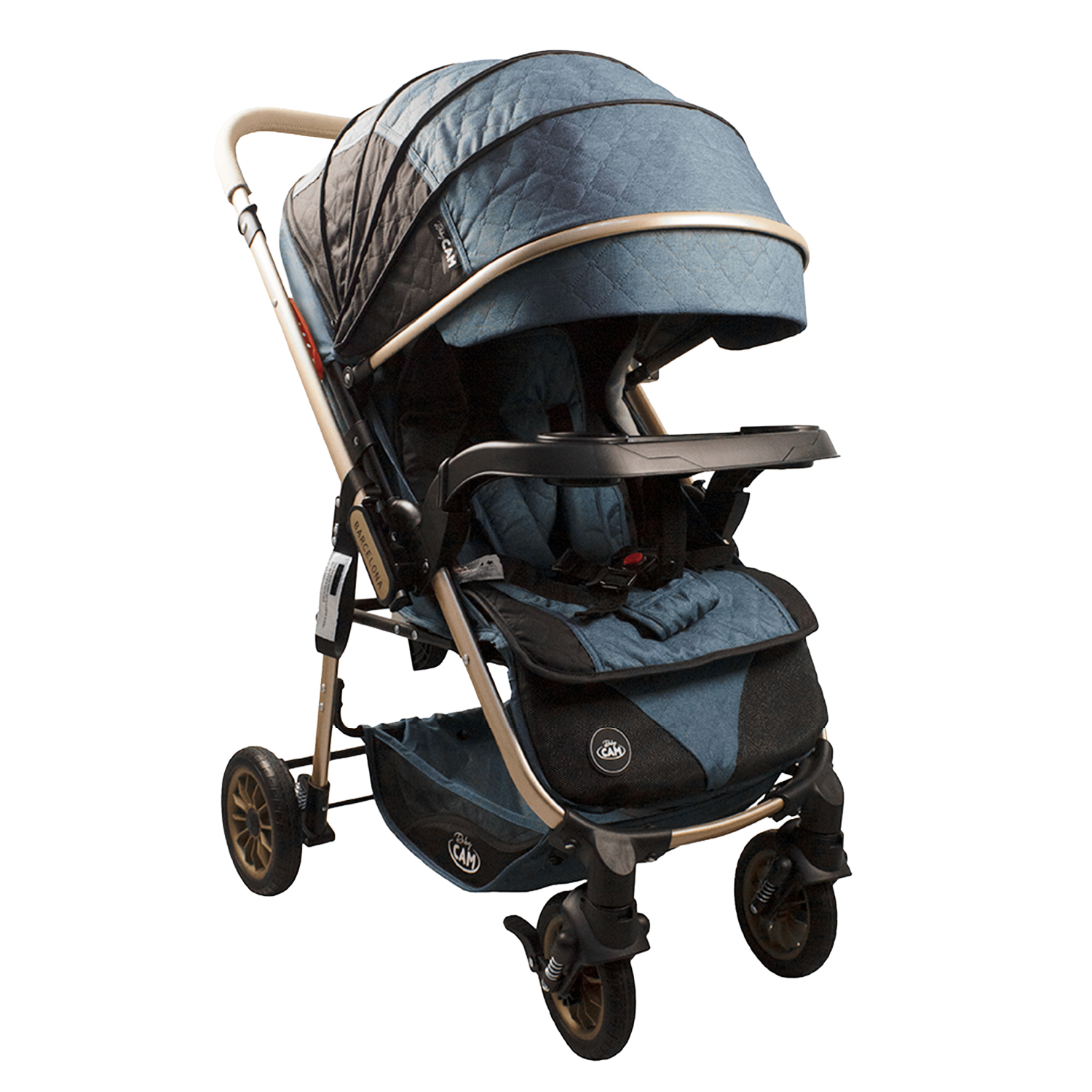COCHE MOISÉS BARCELONA BABY CAM AZUL - 1