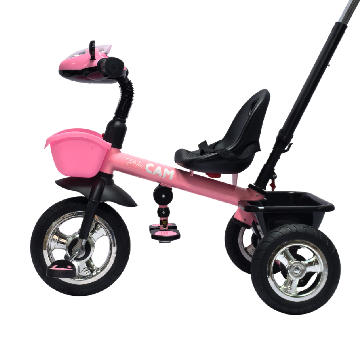 TRICICLO SAIBOT BABY CAM BLUETOOTH ROSADO - 4