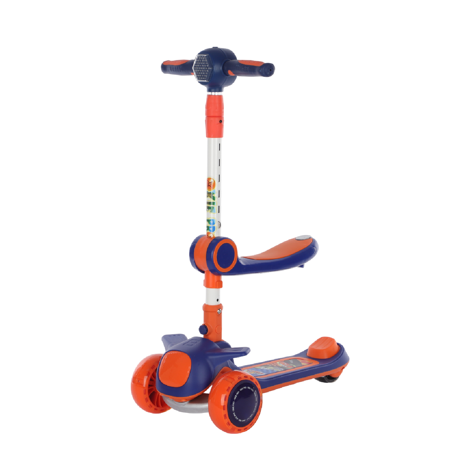 SCOOTER LEXUS CON ASIENTO OXIE PRO BLUETOOTH AZUL NARANJA - 1