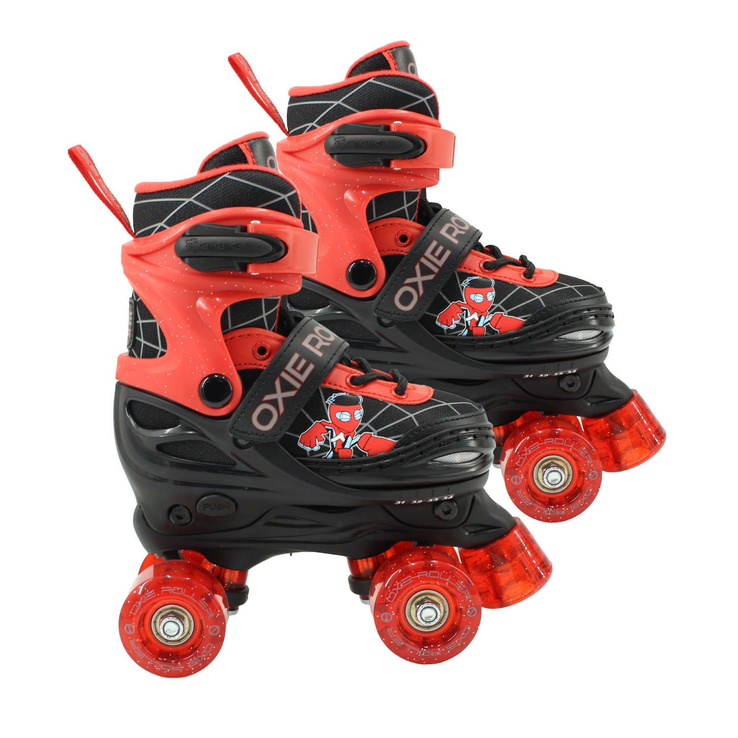 PATINES OXIE ROLLER AJUSTABLE S 31-34 OXIE PRO NEGRO ROJO - 1