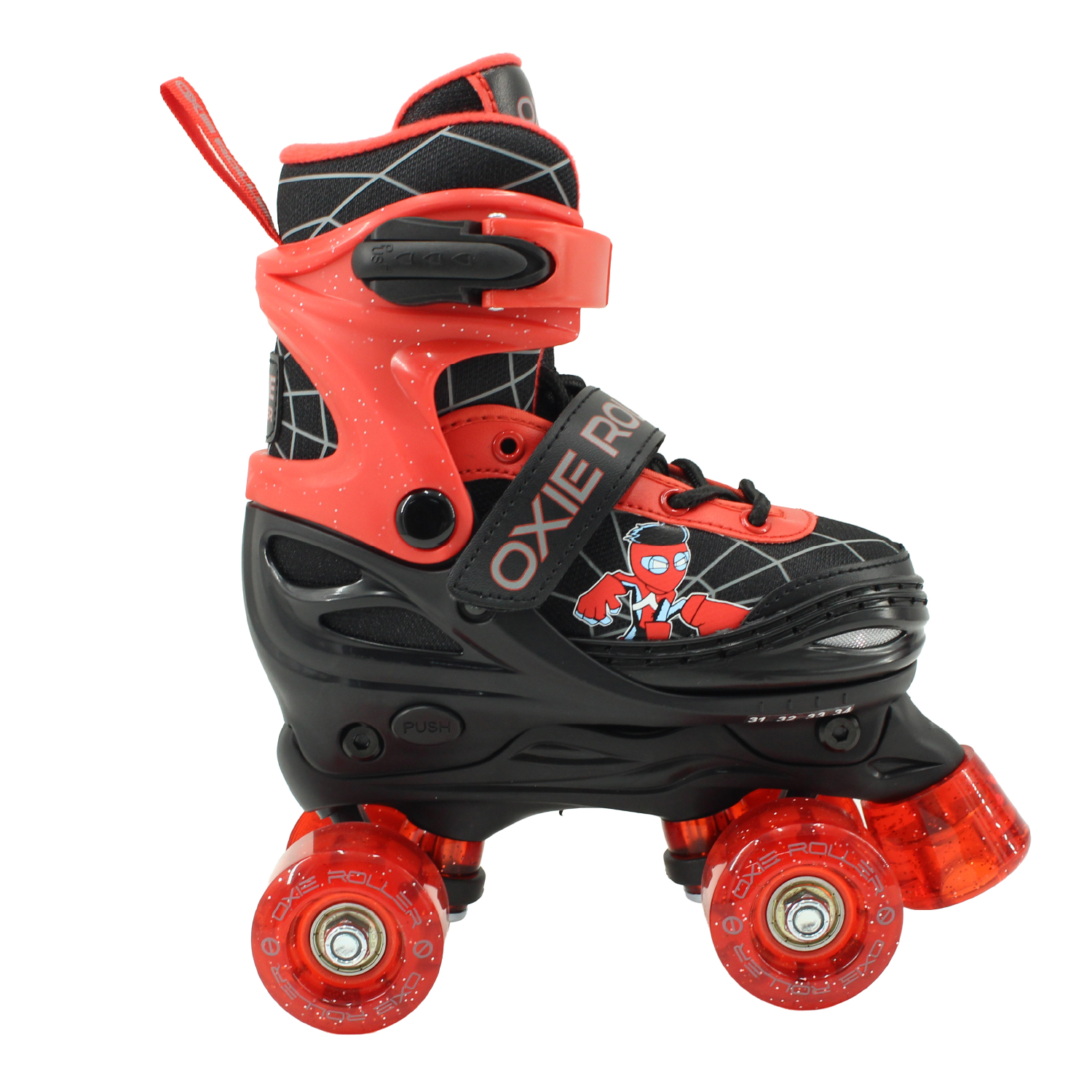 PATINES OXIE ROLLER AJUSTABLE S 31-34 OXIE PRO NEGRO ROJO - 2