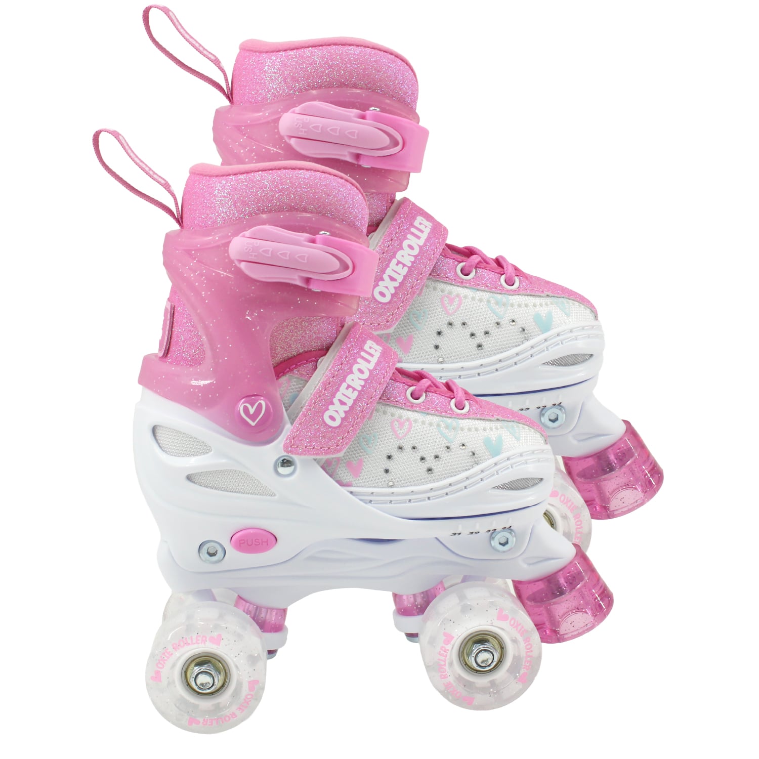 PATINES OXIE ROLLER AJUSTABLE S 31-34 OXIE PRO ROSADO BLANCO - 1