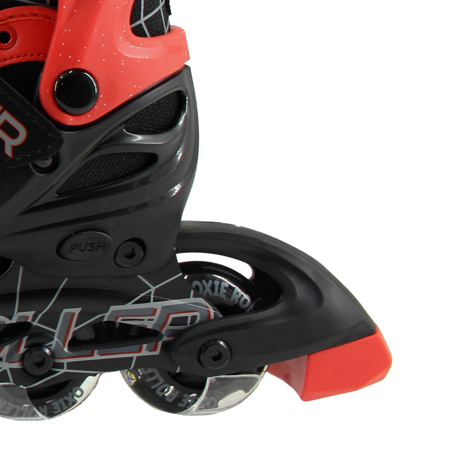 PATINES LINEAL OXIE ROLLER AJUSTABLE S 31-34 OXIE PRO NEGRO ROJO - 3