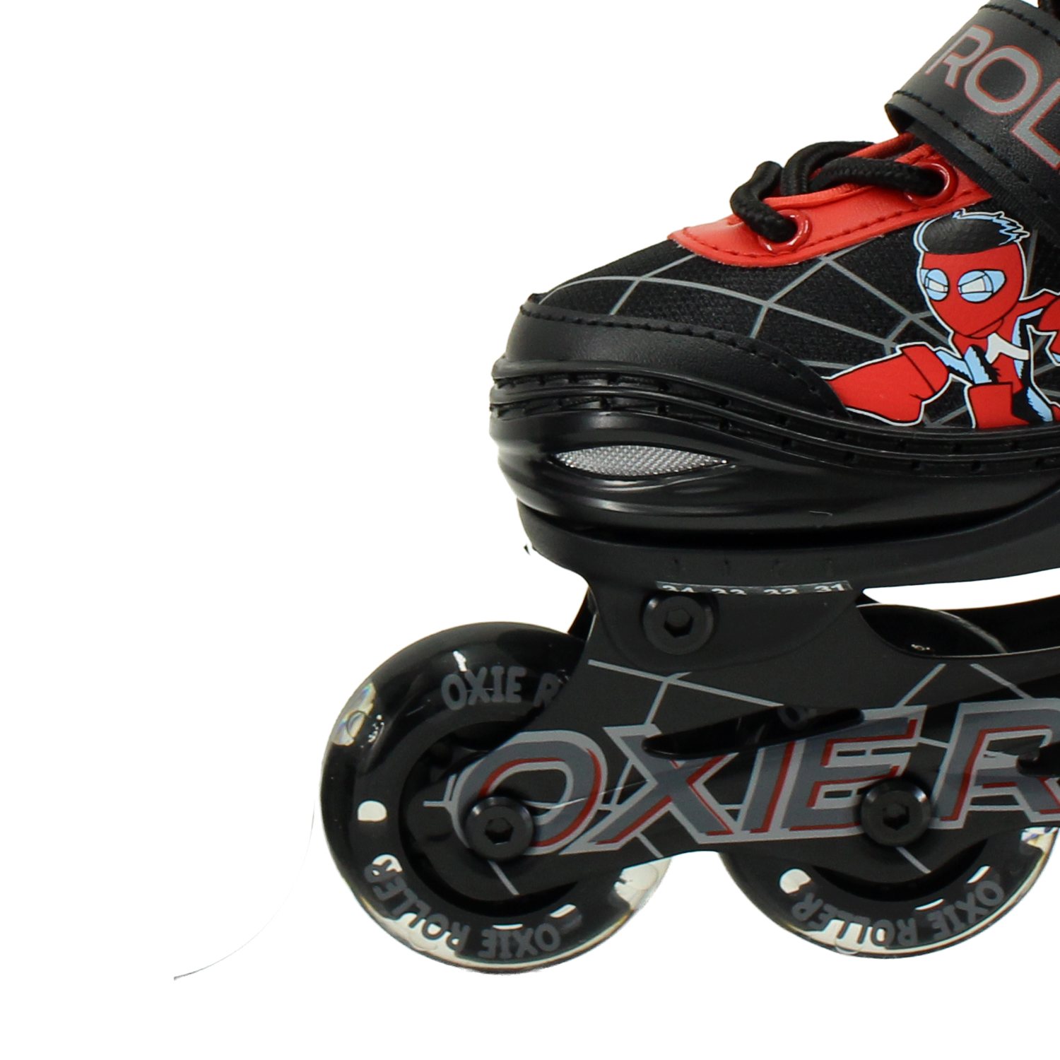 PATINES LINEAL OXIE ROLLER AJUSTABLE S 31-34 OXIE PRO NEGRO ROJO - 4