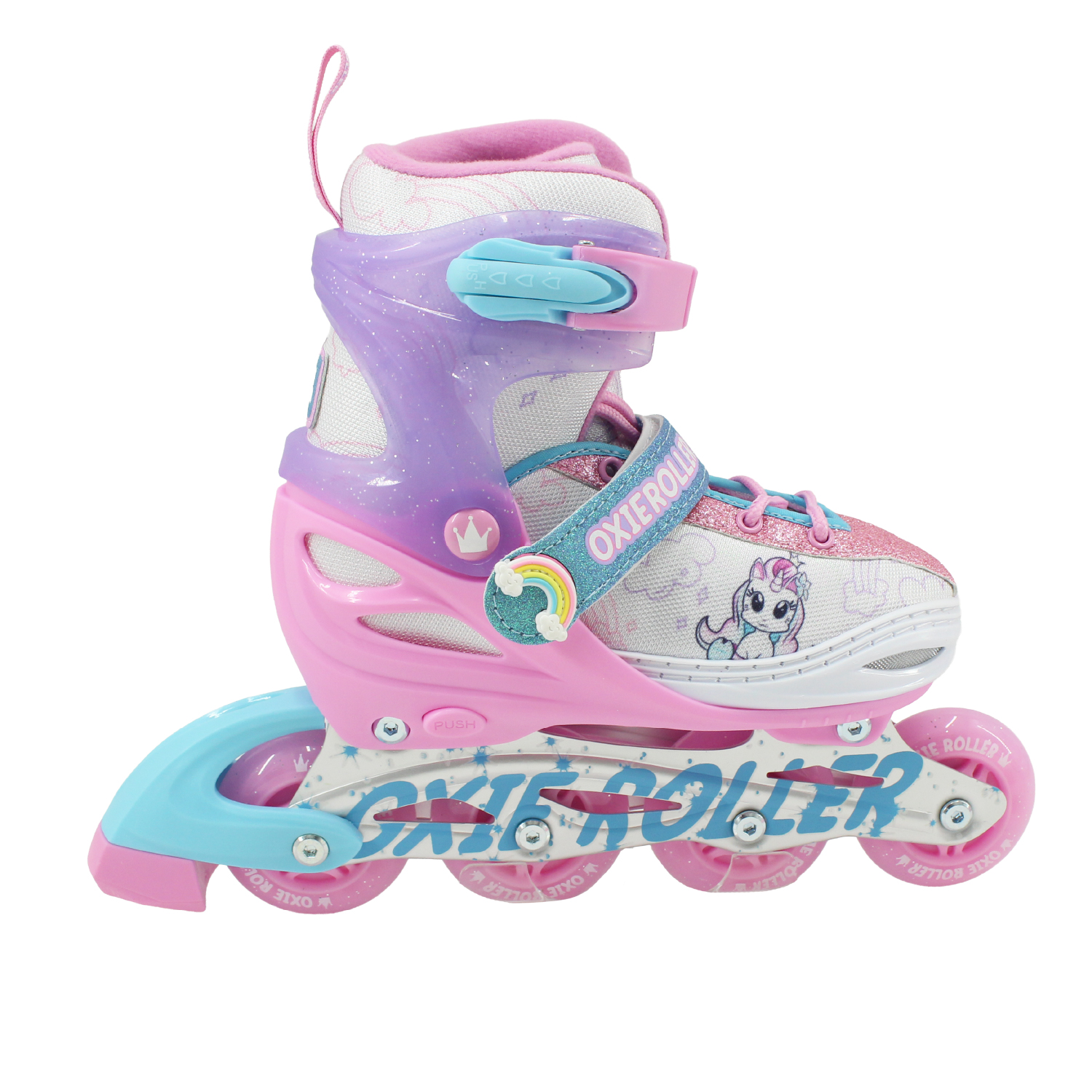 PATINES LINEAL OXIE ROLLER AJUSTABLE S 31-34 OXIE PRO ROSADO MORADO - 2