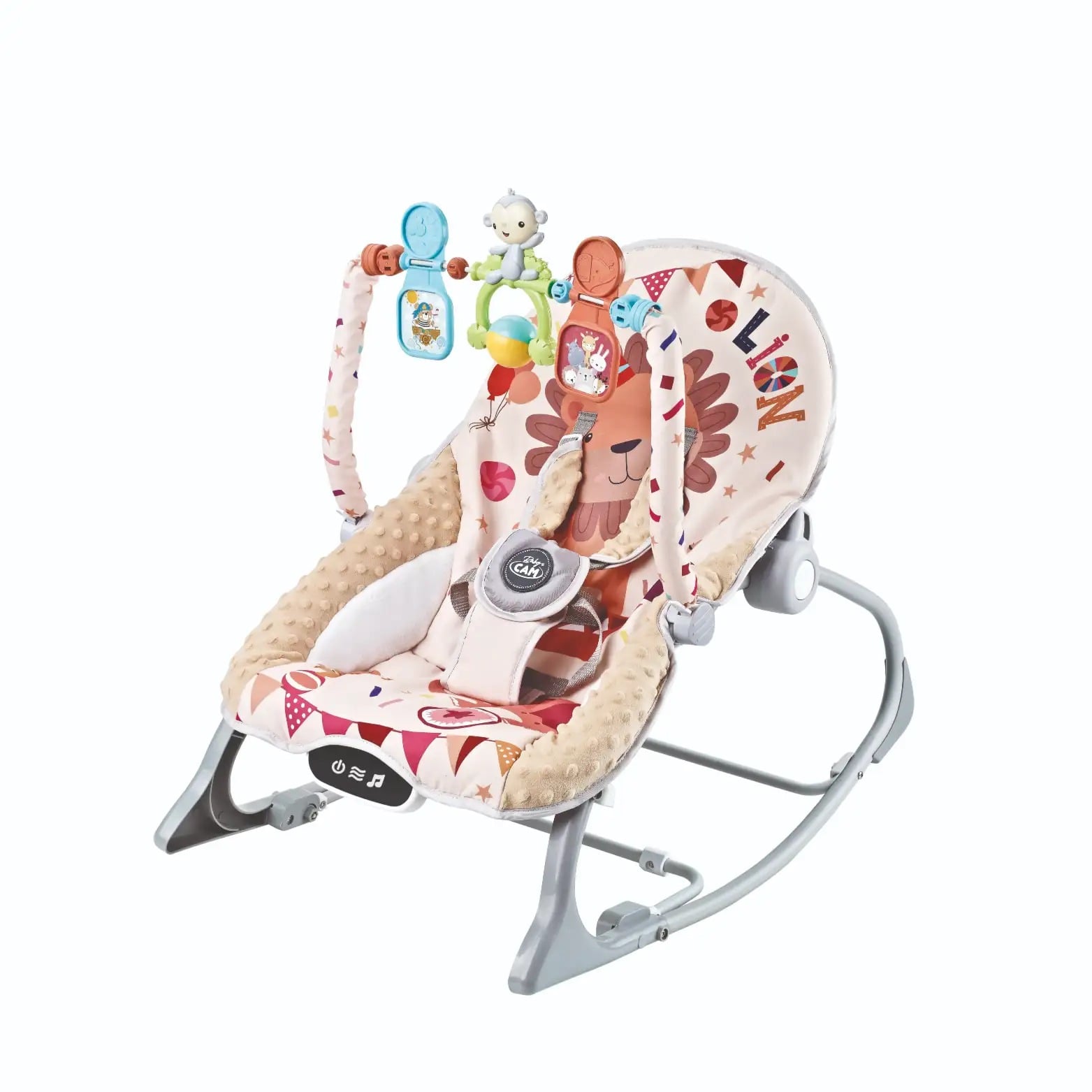 SILLA MECEDORA BOUNCER BABY CAM TÁCTIL 20KG BEIGE - 1