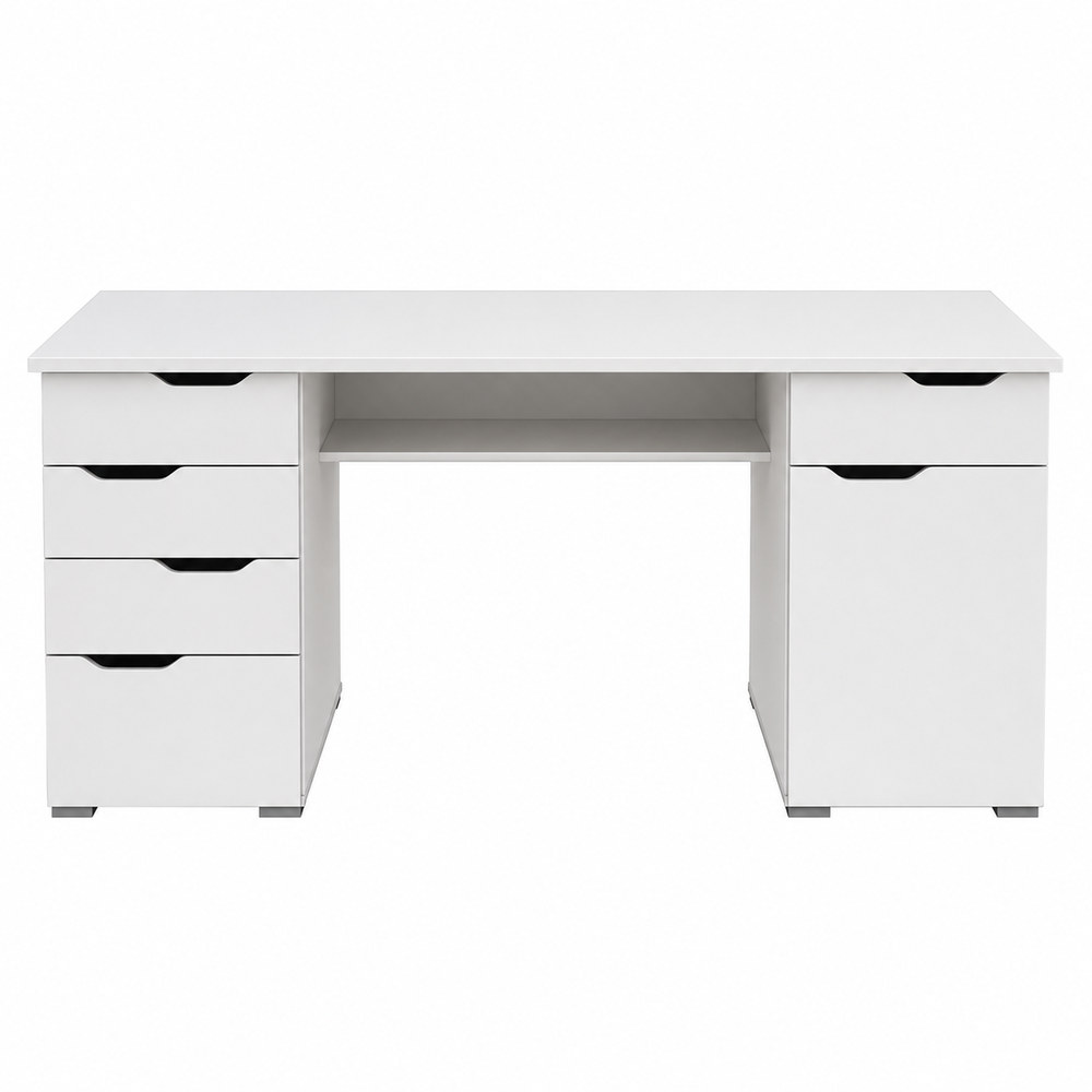 ESCRITORIO VENTITAS PERU COPENHAGUE 45 CM X 140 CM BLANCO VINTAGE 6 CAJONES - 4