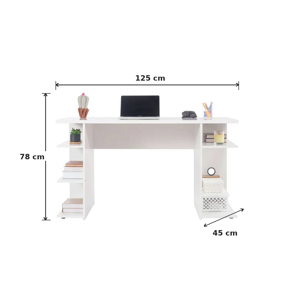 ESCRITORIO GAMER VENTITAS PERU LEGEND 45 CM X 125 CM BLANCO - 4