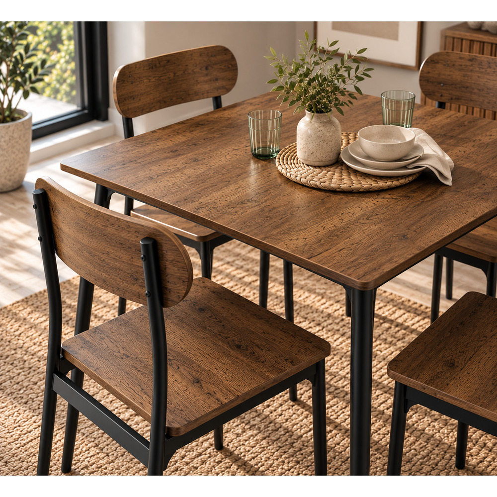 JUEGO COMEDOR VENTITAS PERU VISAGE CARAMELO INDUSTRIAL - 3