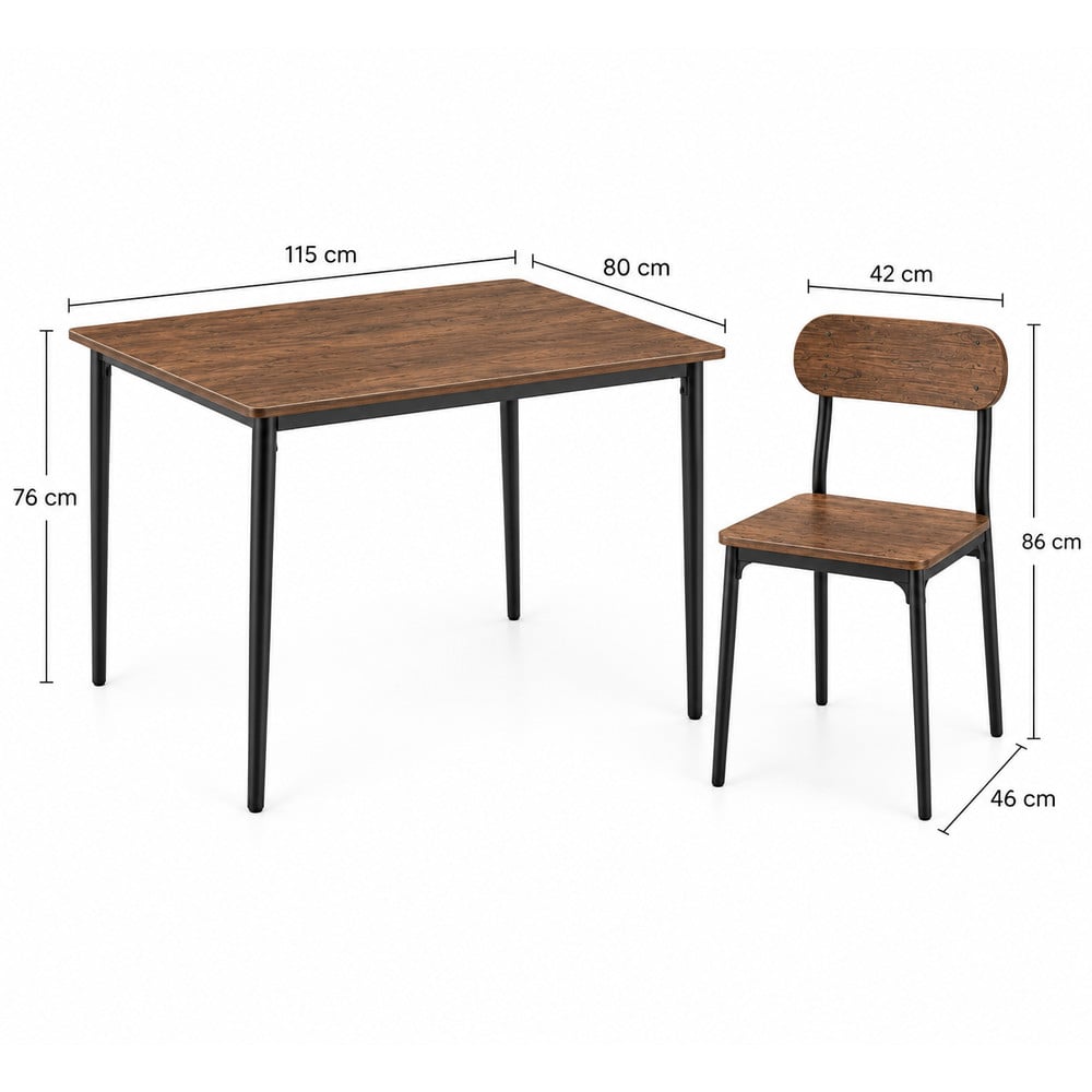 JUEGO COMEDOR VENTITAS PERU VISAGE CARAMELO INDUSTRIAL - 5