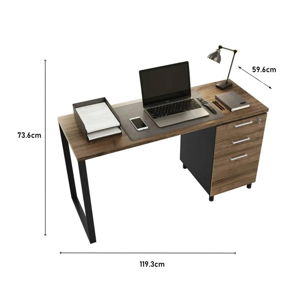 ESCRITORIO INDUSTRIAL VENTITAS PERU BÁRBARA 59.6 CM X 119.3 CM GALES - 4