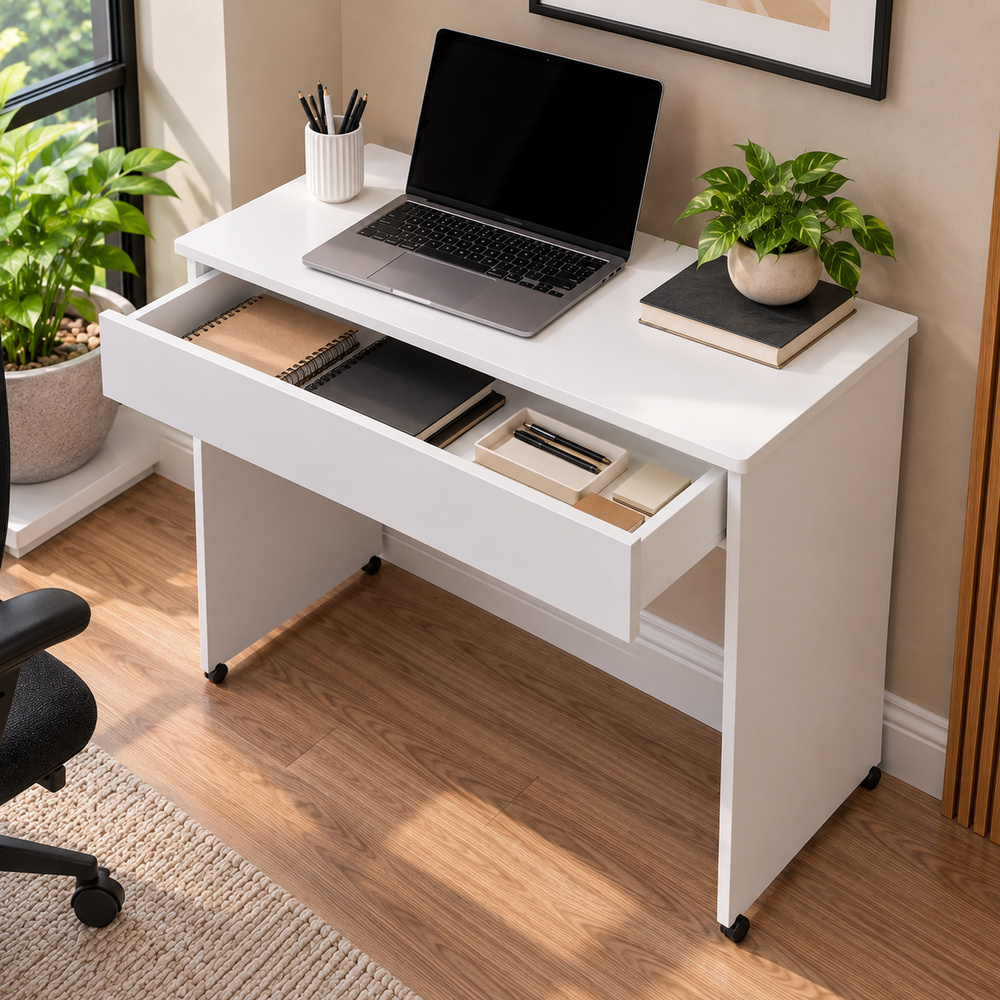 ESCRITORIO VENTITAS PERU KELIN 40 CM X 70 CM BLANCO PARA CÓMPUTO CON GARRUCHAS VENTITAS HOME - 4