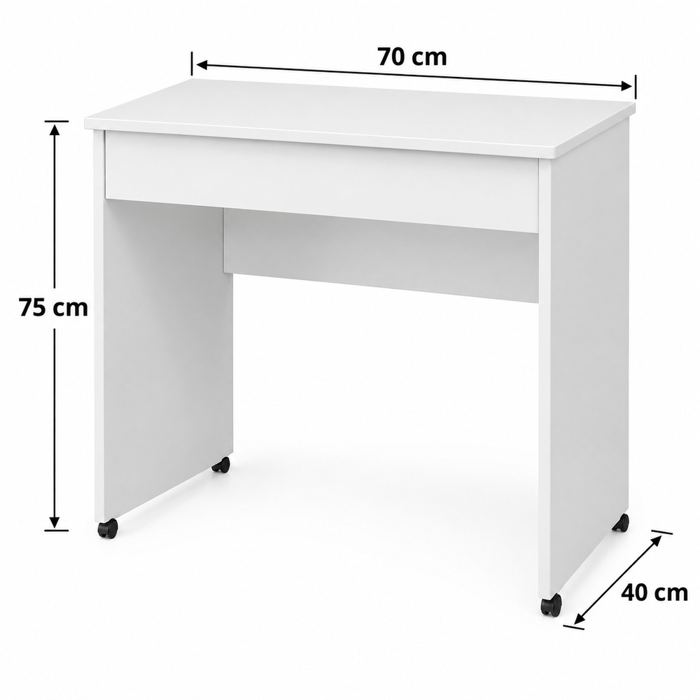 ESCRITORIO VENTITAS PERU KELIN 40 CM X 70 CM BLANCO PARA CÓMPUTO CON GARRUCHAS VENTITAS HOME - 6