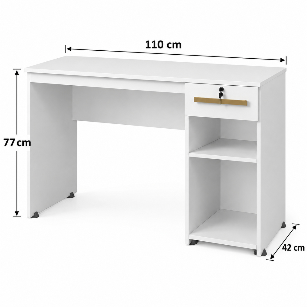 ESCRITORIO VENTITAS PERU FANNY 42 CM X 110 CM BLANCO PARA CÓMPUTO VENTITAS HOME - 5