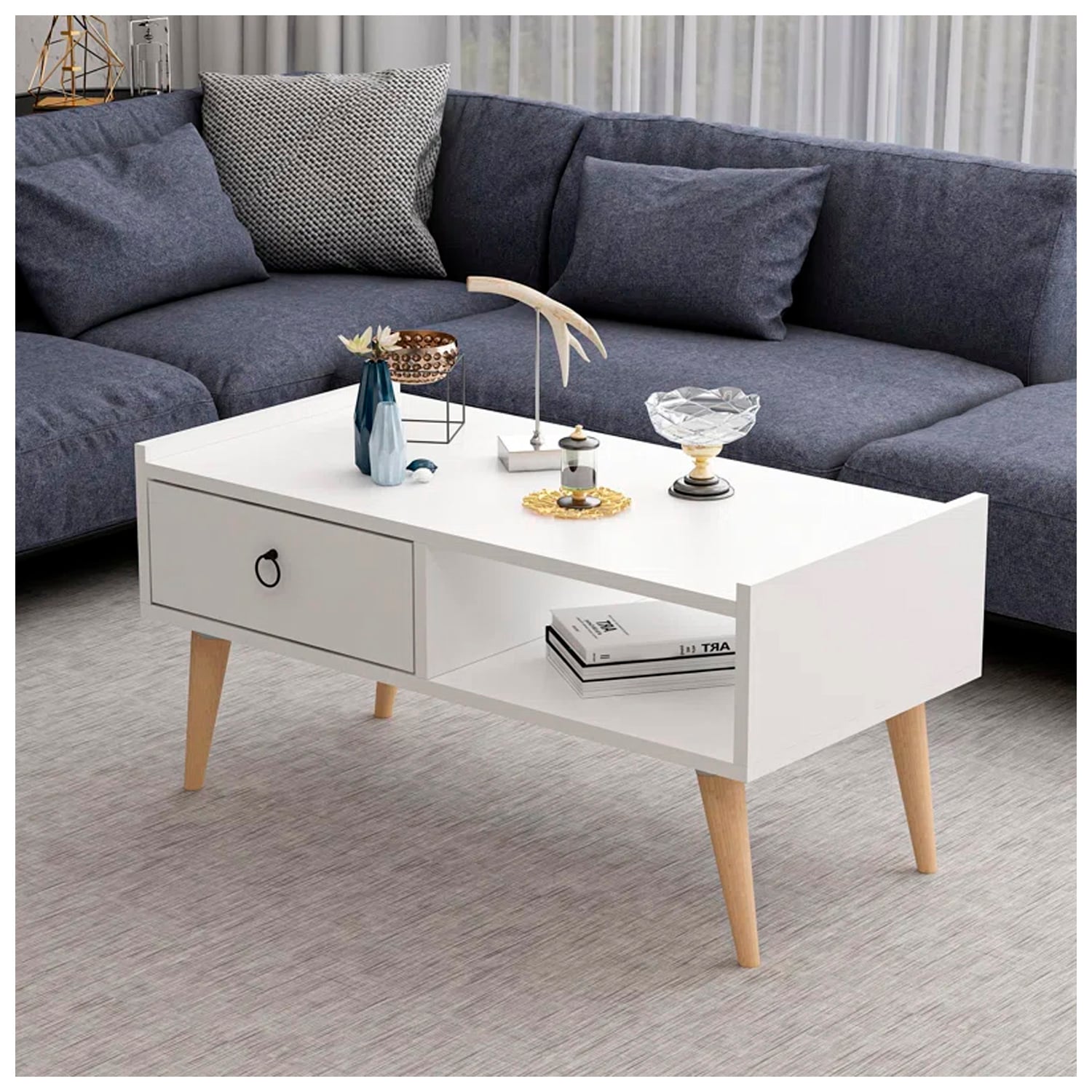 MESA DE CENTRO VINTAGE DIANNE VENTITAS HOME BLANCO - 2
