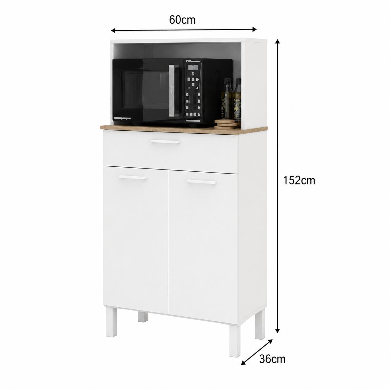 ALACENA PARA COMEDOR O COCINA LEONORÉ VENTITAS HOME BLANCO Y ROVERE - 6