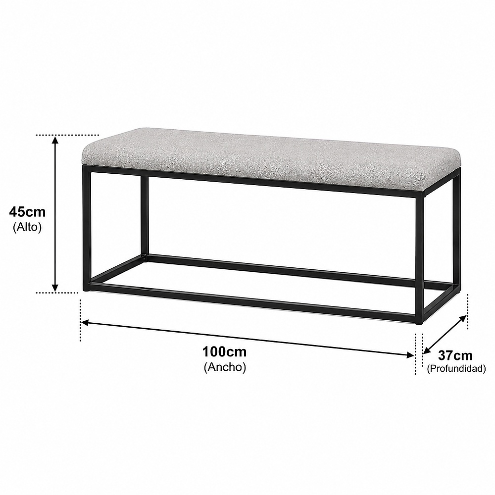 BANQUETA PICATZO VENTITAS HOME GRIS - 6