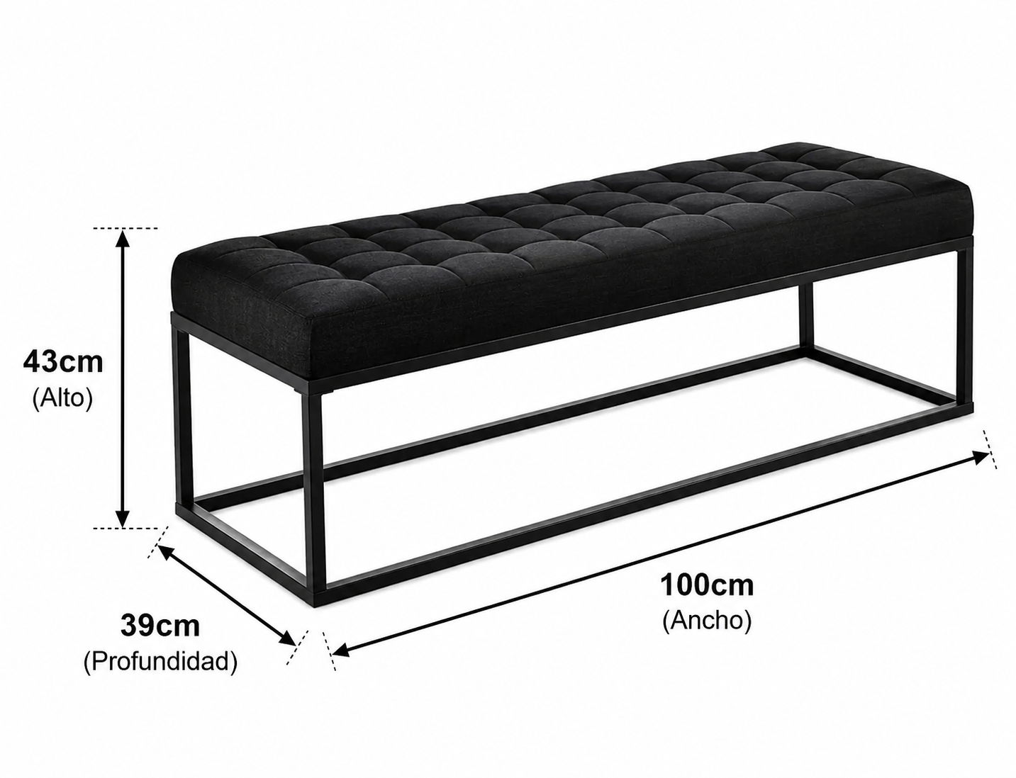 BANQUETA VENTITAS PERU DASHIELL HOME CHOCOLATE NEGRO - 4