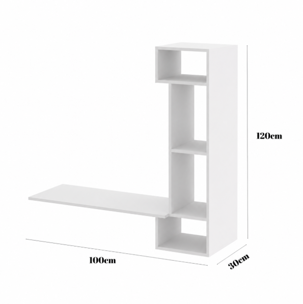 ESCRITORIO FLOTANTE VENTITAS PERU KOAEN 30 CM X 79 CM BLANCO - 3