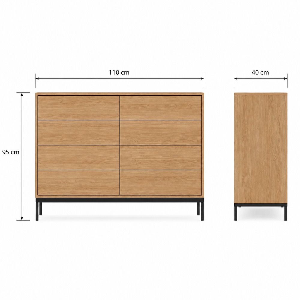 CÓMODA INDUSTRIAL VANESSO VENTITAS HOME ROBLE BURALO - 5