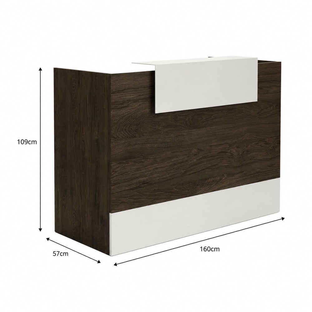 COUNTER PARA RECEPCIÓN VENTITAS PERU DANFRA 57 CM X 160 CM CARBÓN Y BLANCO VENTITAS HOME - 5