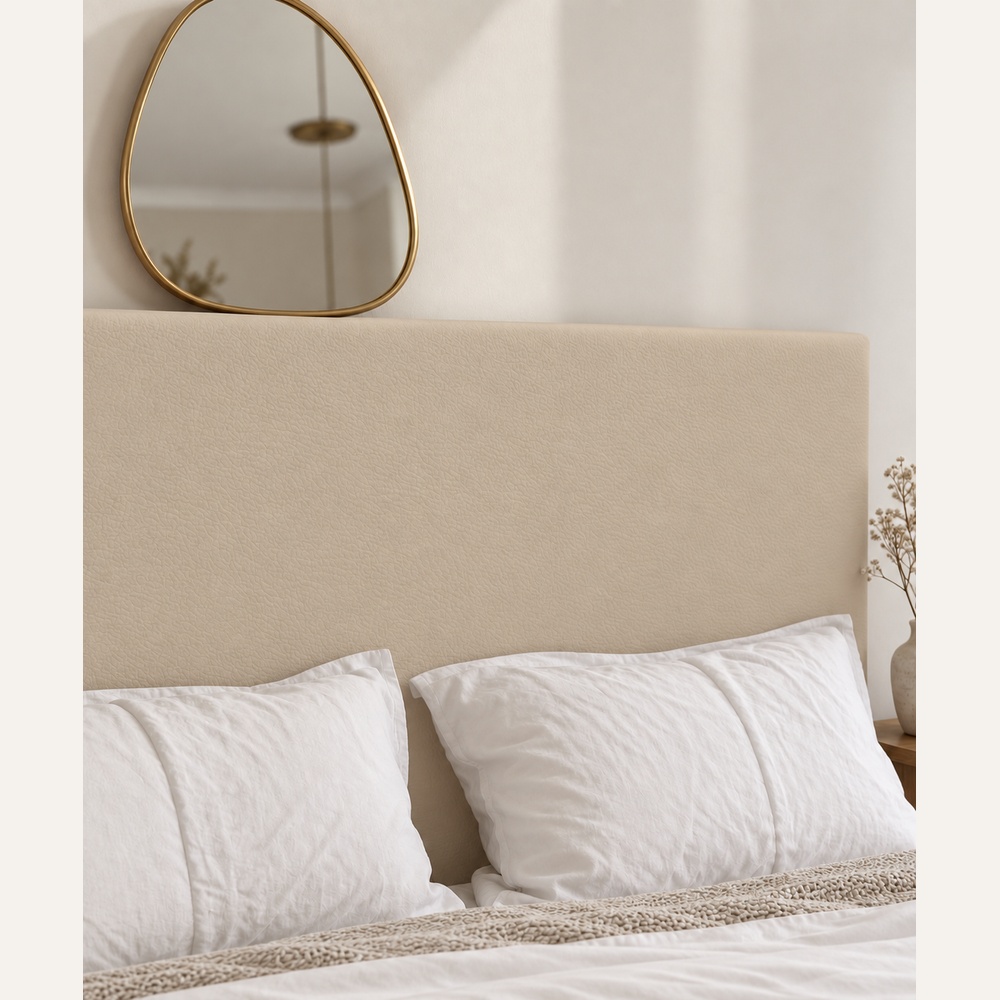 CABECERA 1 ½ PLAZA DE CUERO COLOR BEIGE ELEONOR VENTITAS HOME - 1