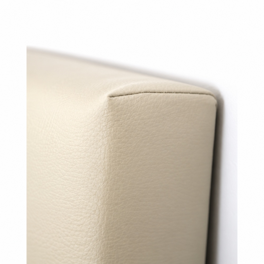 CABECERA 1 ½ PLAZA DE CUERO COLOR BEIGE ELEONOR VENTITAS HOME - 3
