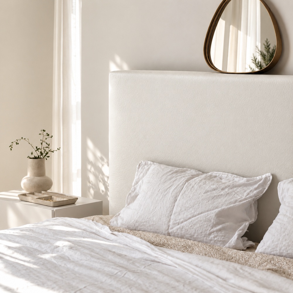 CABECERA QUEEN DE CUERO COLOR BLANCO ELEONOR VENTITAS HOME - 1
