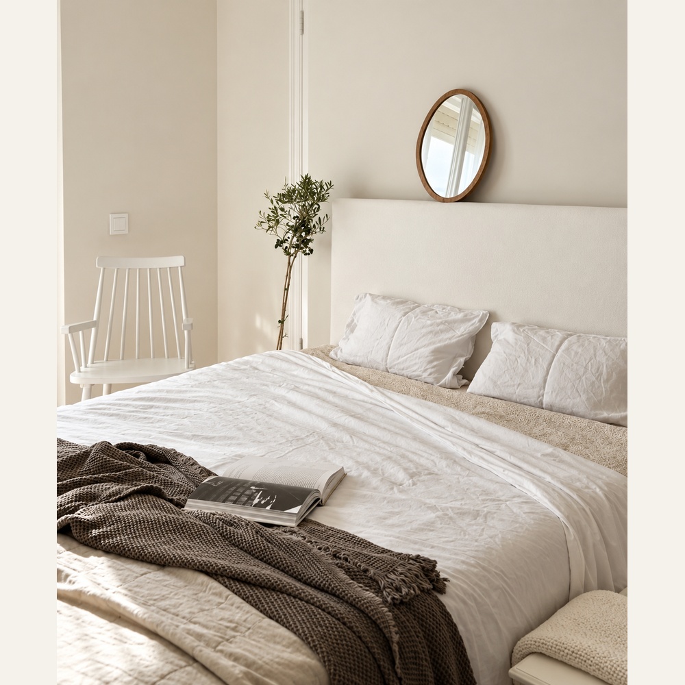 CABECERA QUEEN DE CUERO COLOR BLANCO ELEONOR VENTITAS HOME - 2