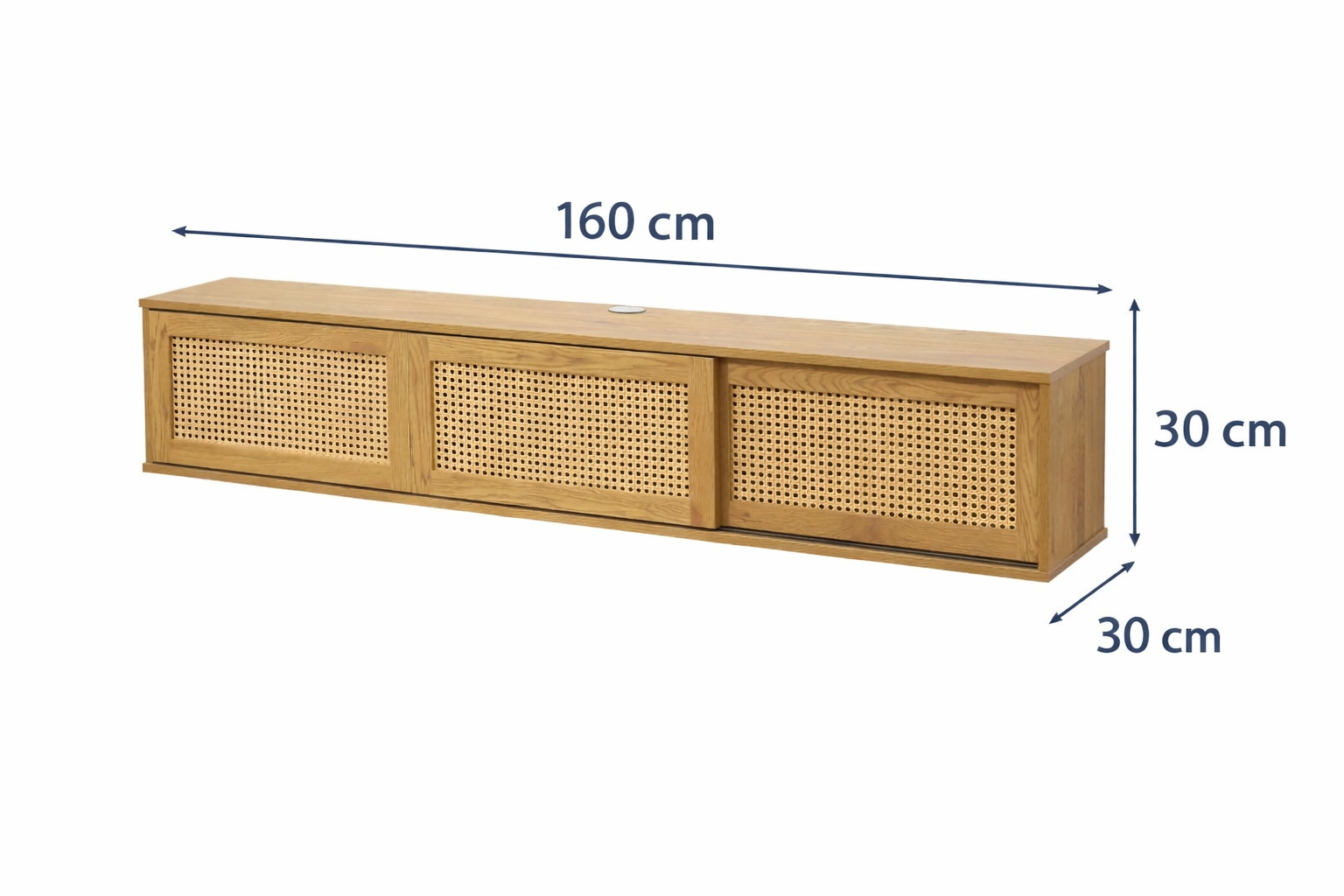 MESA DE TV FLOTANTE RATÁN 50” FALINA VENTITAS HOME ROVERE - 5