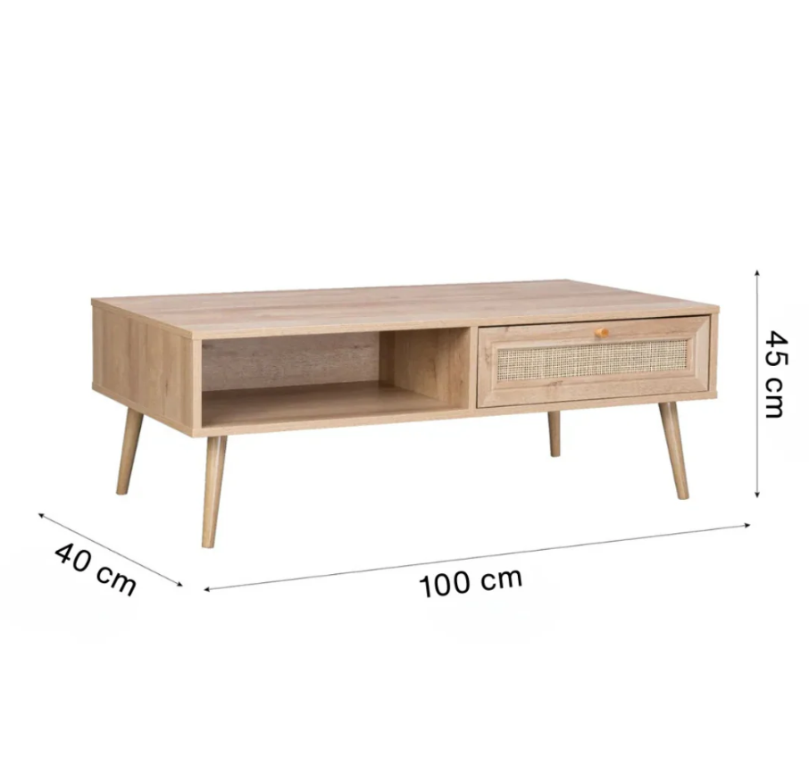 MESA DE CENTRO RATÁN VANIÁ VENTITAS HOME COLOR DUNA - 4
