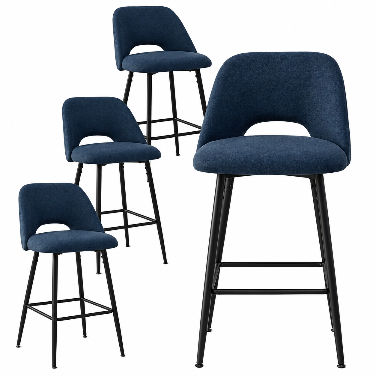 BANCO DE BAR BLUE VENTITAS HOME AZUL MARINO - 1
