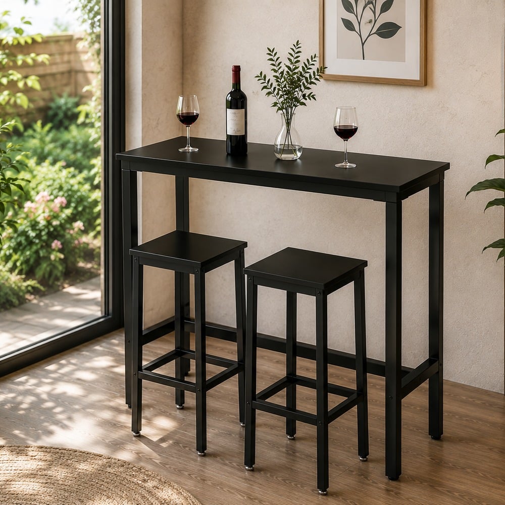 COMBO BAR MESA + 2 SILLAS VENTITAS HOME NEGRO - 3