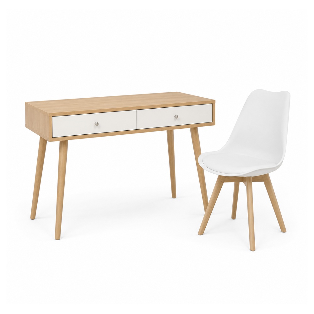 COMBO ESCRITORIO SILLA VINTAGE LARIZZA VENTITAS HOME DUNA Y BLANCO - 3