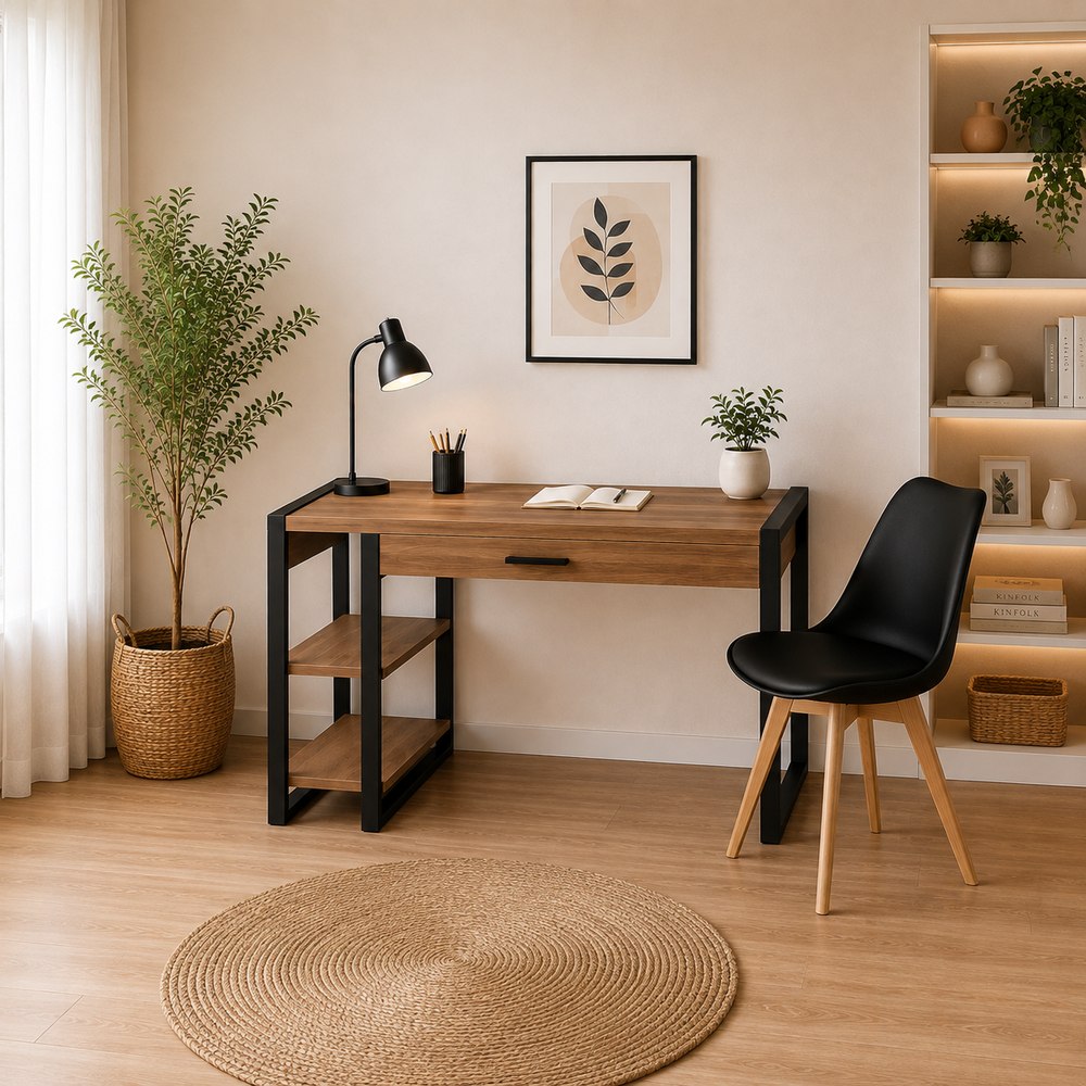 COMBO ESCRITORIO SILLA VINTAGE LARIZZA VENTITAS HOME NEGRO - 1