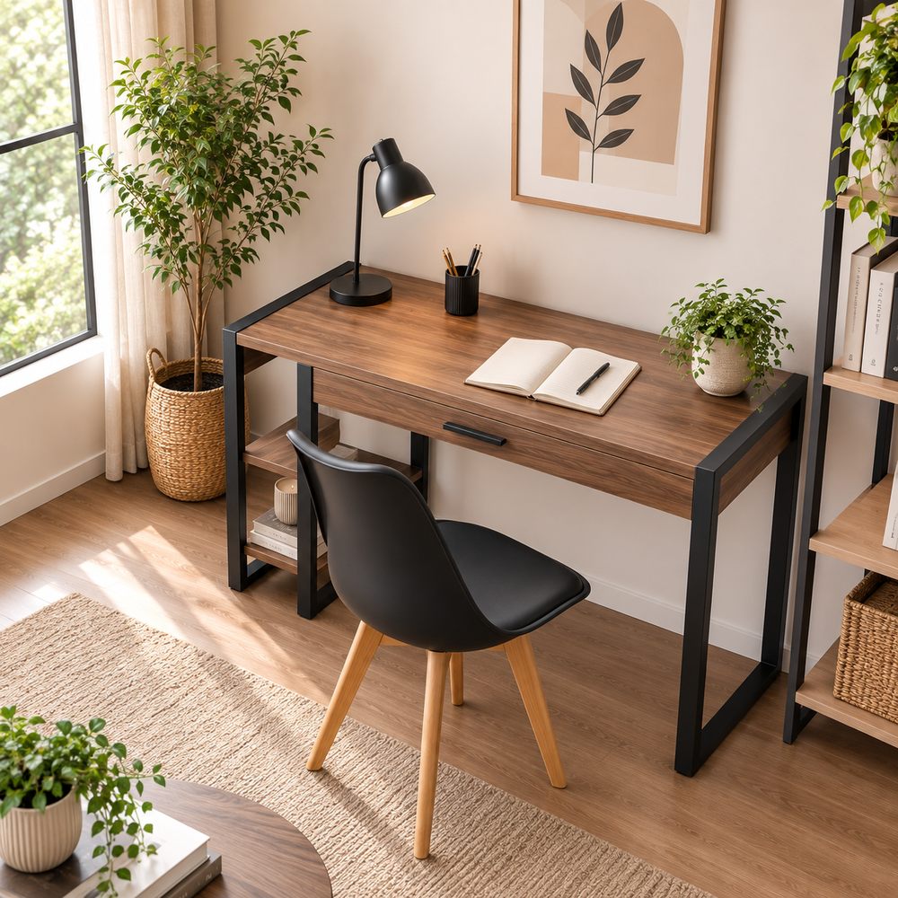COMBO ESCRITORIO SILLA VINTAGE LARIZZA VENTITAS HOME NEGRO - 2