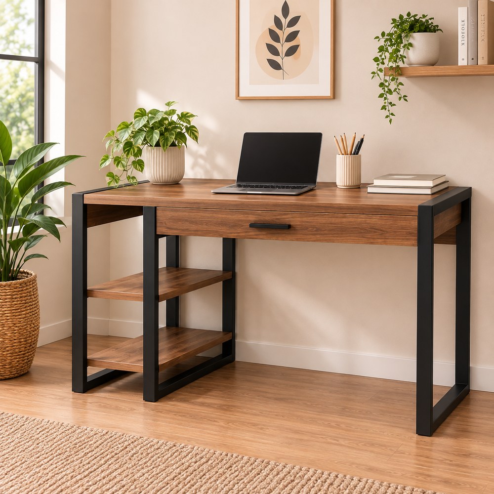 COMBO ESCRITORIO SILLA VINTAGE LARIZZA VENTITAS HOME NEGRO - 3