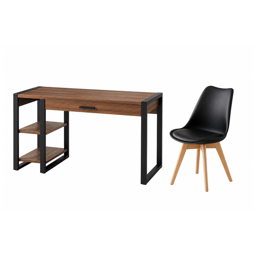 COMBO ESCRITORIO SILLA VINTAGE LARIZZA VENTITAS HOME NEGRO - 5