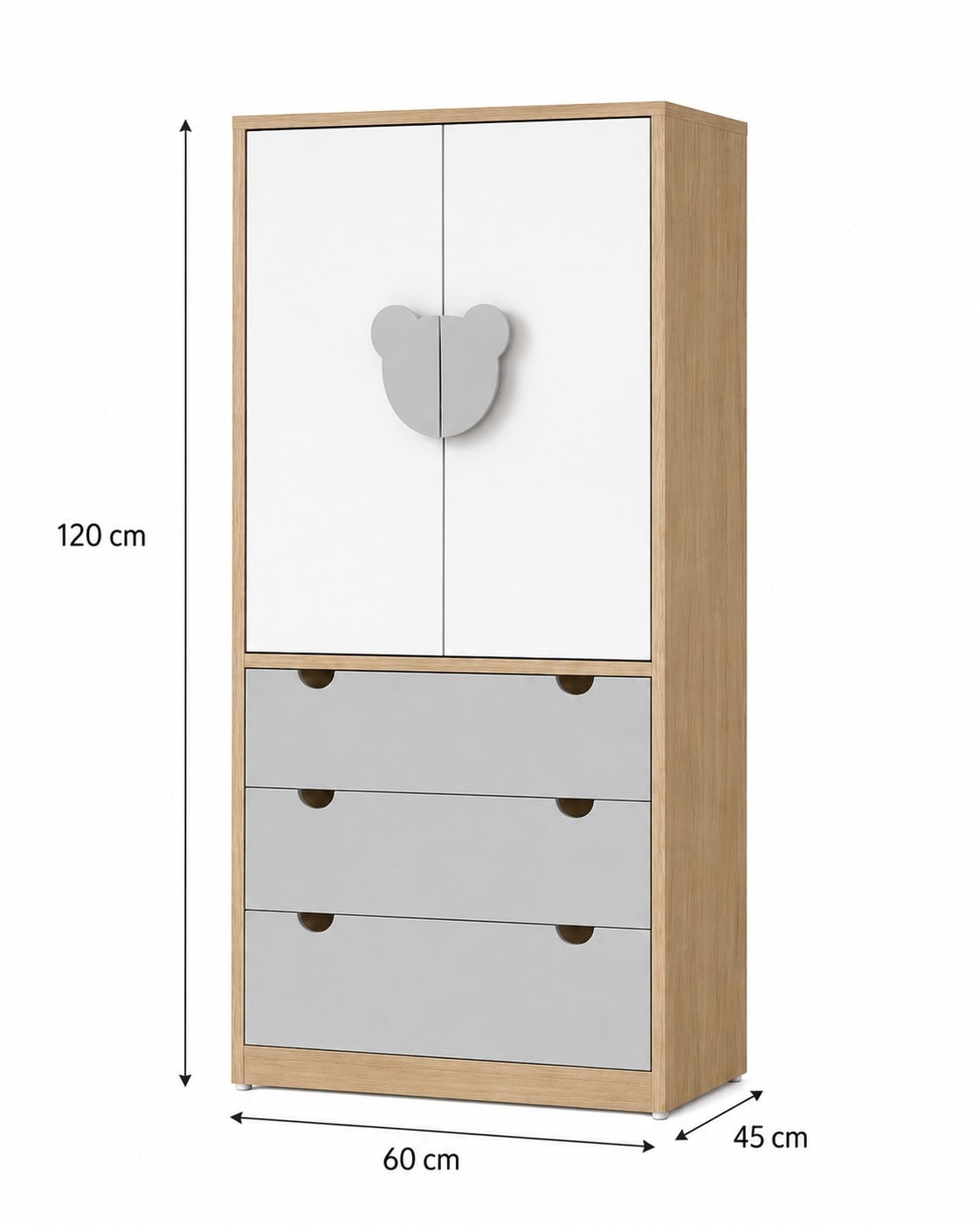 ROPERO MONTESSORI OSO VENTITAS HOME GRIS - 2