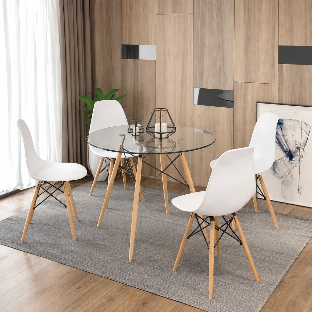 COMBO MESA + 4 SILLAS VINTAGE TEIONA VENTITAS HOME BLANCO - 1