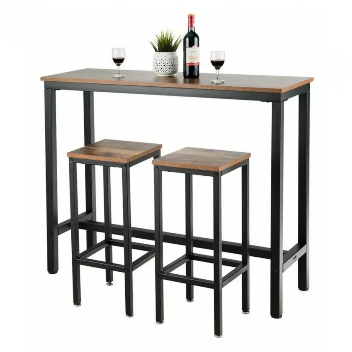 COMBO MESA DE COMEDOR INDUSTRIAL + 2 SILLAS INDUSTRIALES - 2