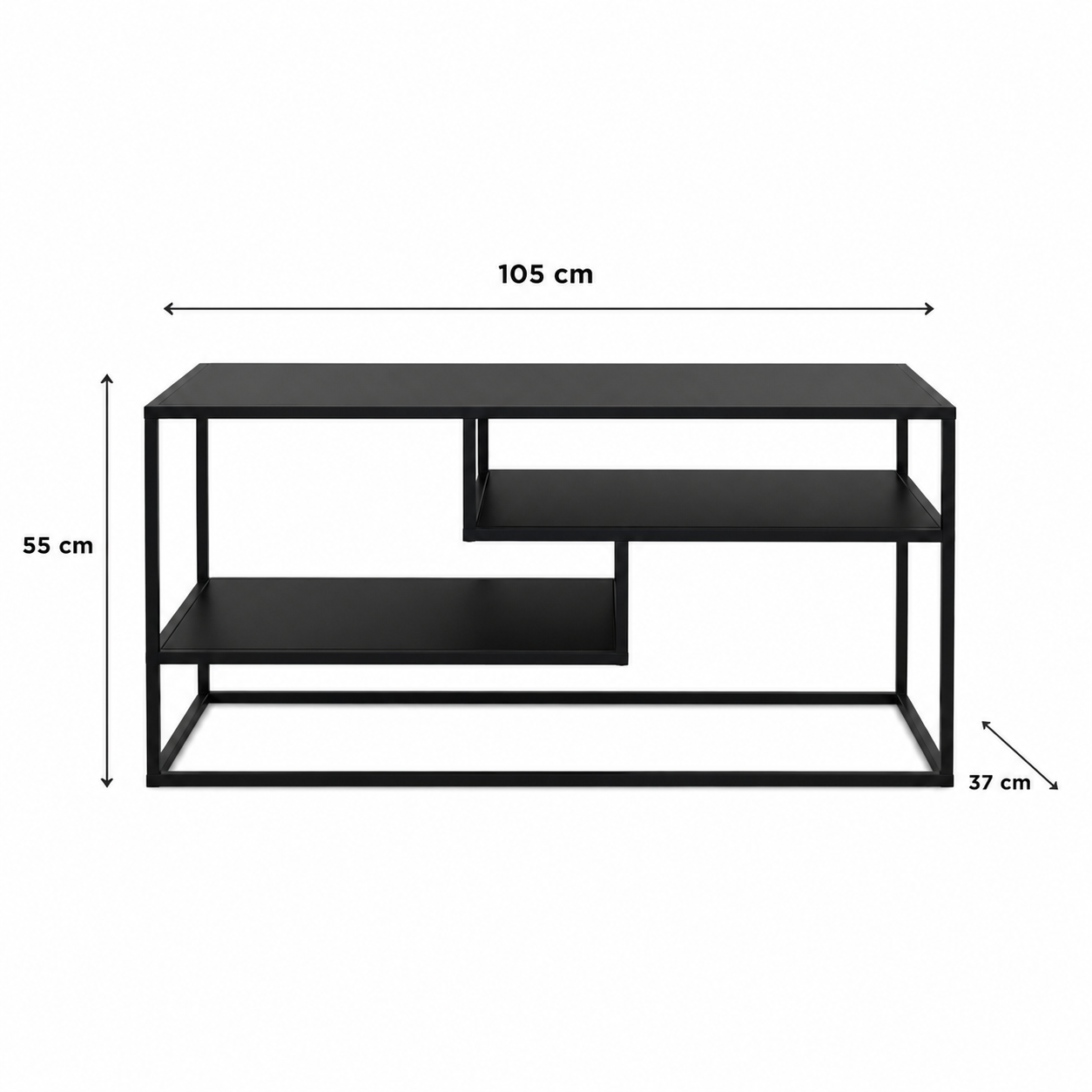 MESA DE CENTRO INDUSTRIAL CORINNE VENTITAS HOME NEGRO - 3