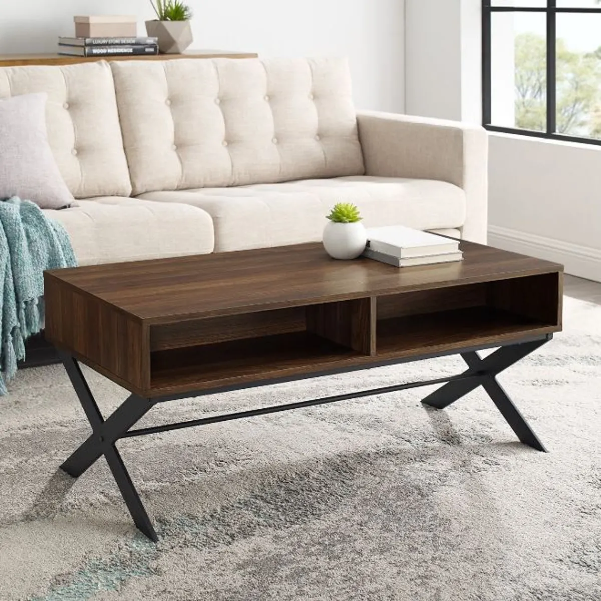 MESA DE CENTRO INDUSTRIAL KAMILA VENTITAS HOME GALES - 1