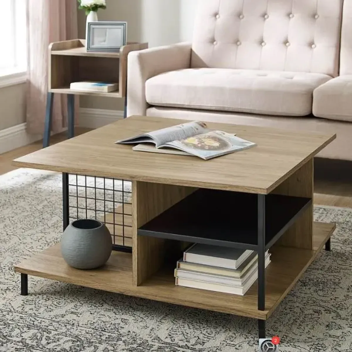 MESA DE CENTRO INDUSTRIAL NAYLA VENTITAS HOME ROVERE - 1
